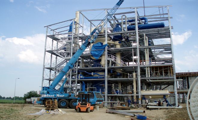 Installation of equipment used by the oil extraction mills in Lasocice
