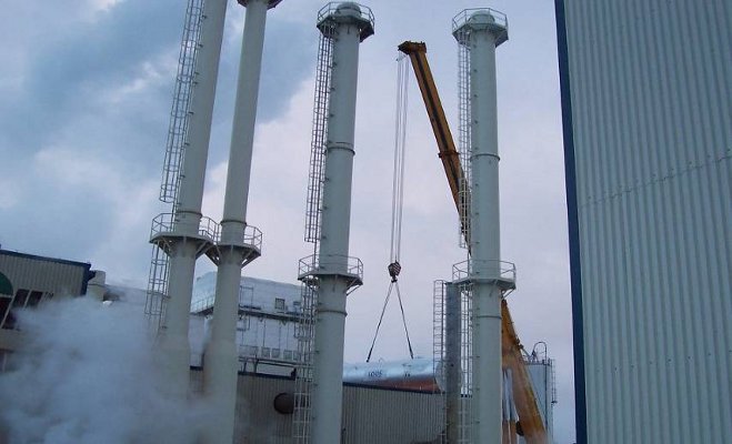 Gas - steam boiler room for Cargill Poland